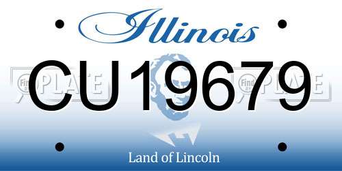 CU19679 Illinois License Plate