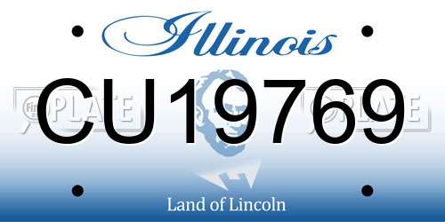 CU19769 Illinois License Plate