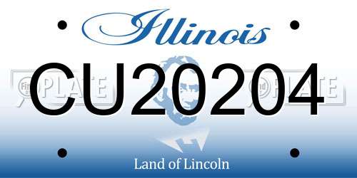 CU20204 Illinois License Plate