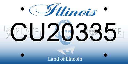 CU20335 Illinois License Plate