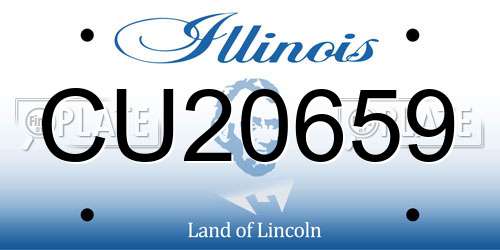 CU20659 Illinois License Plate