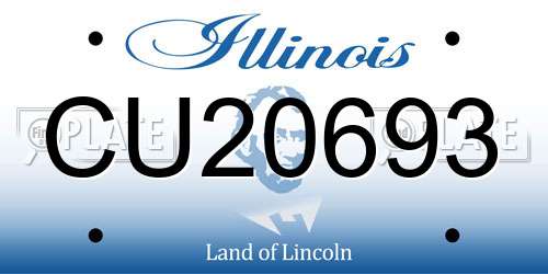CU20693 Illinois License Plate