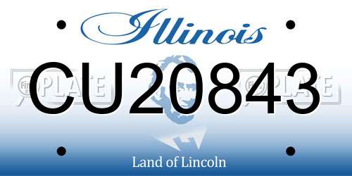 CU20843 Illinois License Plate