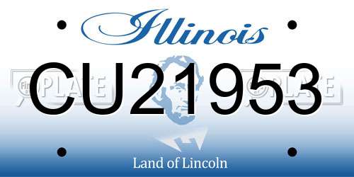 CU21953 Illinois License Plate