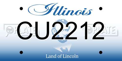 CU2212 Illinois License Plate