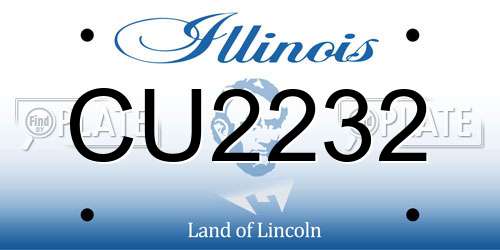 CU2232 Illinois License Plate