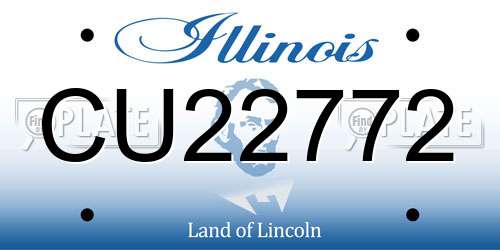CU22772 Illinois License Plate