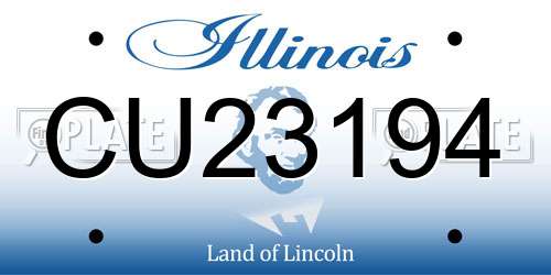 CU23194 Illinois License Plate