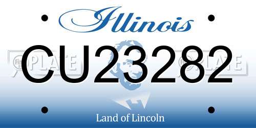 CU23282 Illinois License Plate