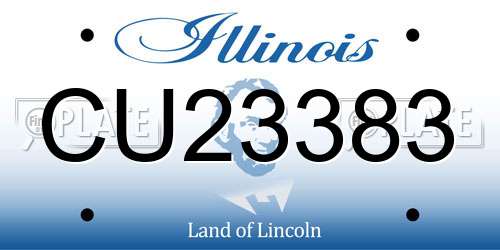 CU23383 Illinois License Plate