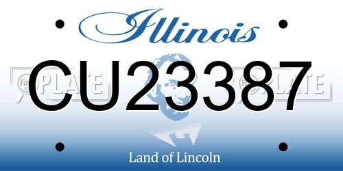 CU23387 Illinois License Plate