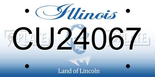 CU24067 Illinois License Plate
