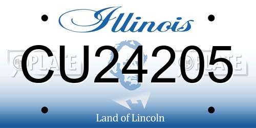 CU24205 Illinois License Plate
