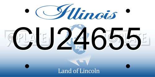 CU24655 Illinois License Plate