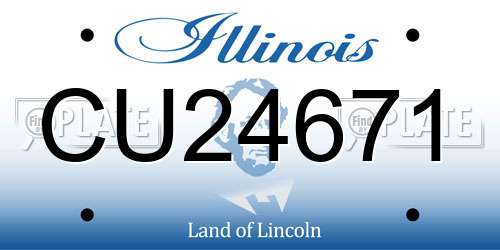 CU24671 Illinois License Plate