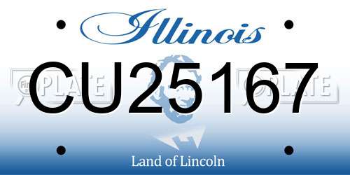 CU25167 Illinois License Plate
