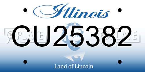 CU25382 Illinois License Plate
