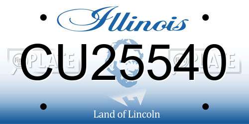 CU25540 Illinois License Plate