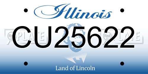 CU25622 Illinois License Plate