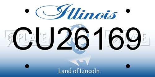 CU26169 Illinois License Plate