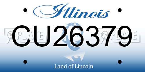 CU26379 Illinois License Plate