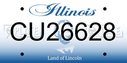 CU26628 Illinois License Plate
