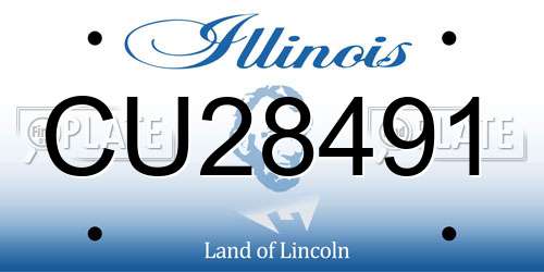 CU28491 Illinois License Plate