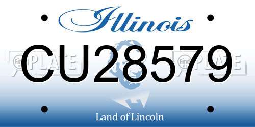 CU28579 Illinois License Plate