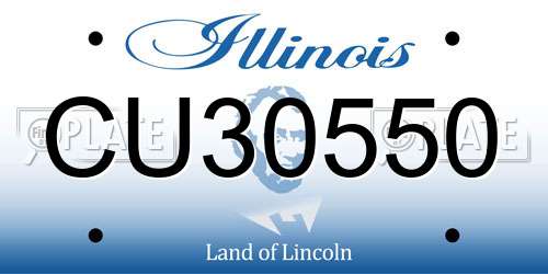 CU30550 Illinois License Plate