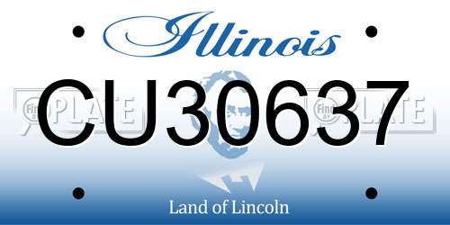 CU30637 Illinois License Plate