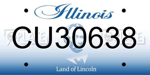 CU30638 Illinois License Plate