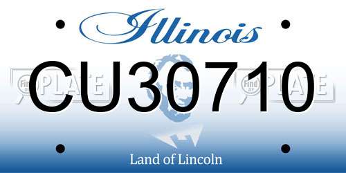 CU30710 Illinois License Plate