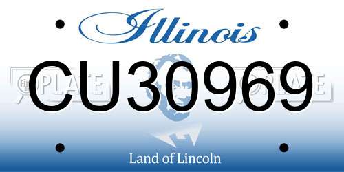 CU30969 Illinois License Plate