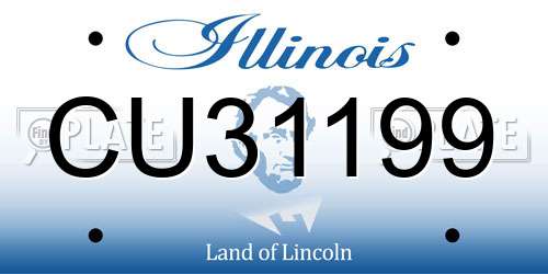 CU31199 Illinois License Plate