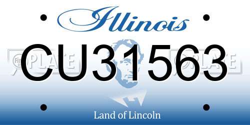 CU31563 Illinois License Plate