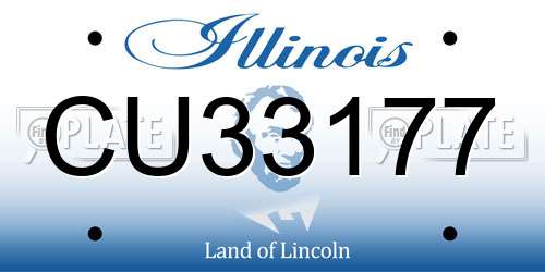CU33177 Illinois License Plate