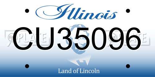 CU35096 Illinois License Plate