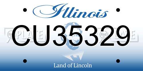 CU35329 Illinois License Plate