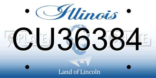 CU36384 Illinois License Plate