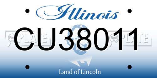 CU38011 Illinois License Plate