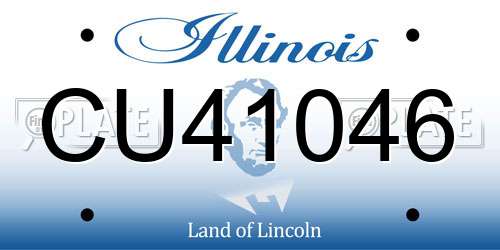 CU41046 Illinois License Plate