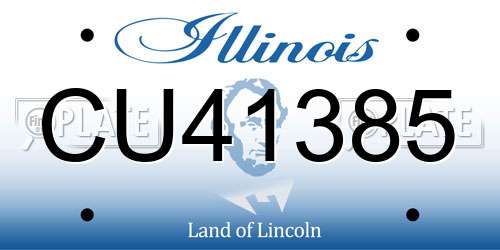 CU41385 Illinois License Plate