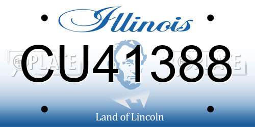 CU41388 Illinois License Plate