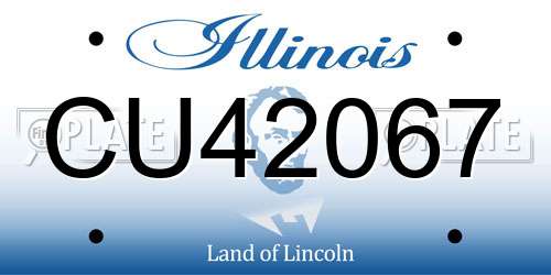 CU42067 Illinois License Plate