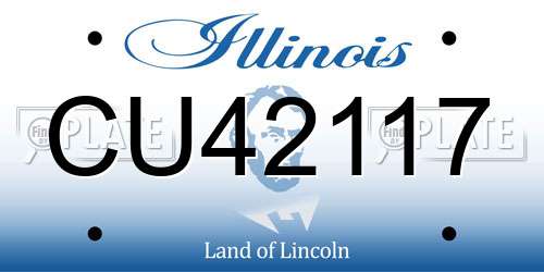 CU42117 Illinois License Plate