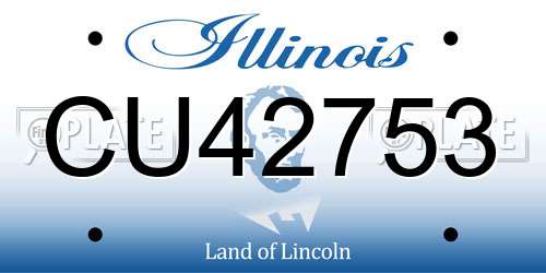 CU42753 Illinois License Plate