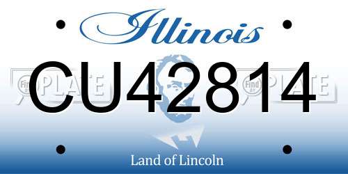 CU42814 Illinois License Plate