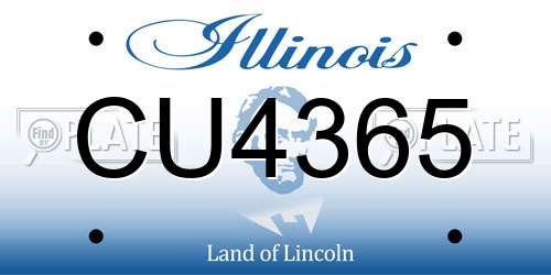 CU4365 Illinois License Plate