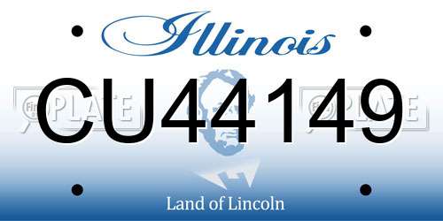 CU44149 Illinois License Plate