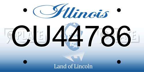 CU44786 Illinois License Plate